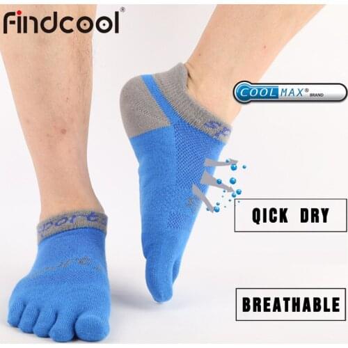 Findcool Coolmax Ankle Five Fingers Socks Men No Show Socks Quick Dry Mesh Breathable