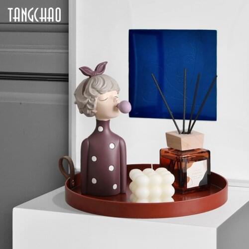 Nordic Desktop Storage Tray Solid Color Simple Jewelry Storage Tray Living Room Kitchen Table Portable Organizer Home Decor