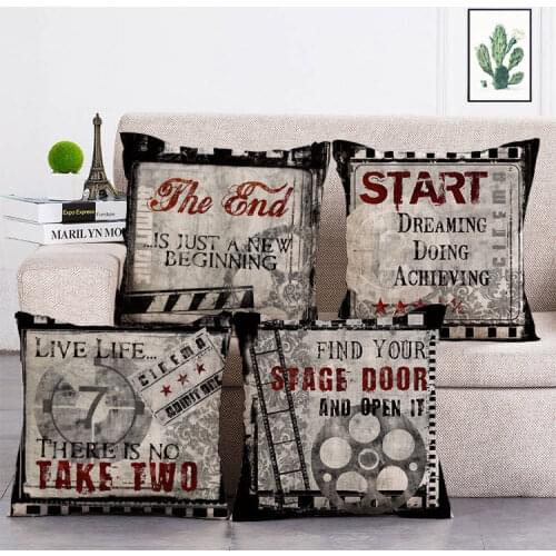 Cushion Cover Movie theme Pillowcase Square Soft Cushion Cover Car Seat Mattress Cover Home Decoration T310