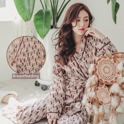 New Maternity Nursing Nightwear Summer Thin Fashion Nightwear Clothes for Pregnant Women Prenatal + Postnatal Pajamas Lounge