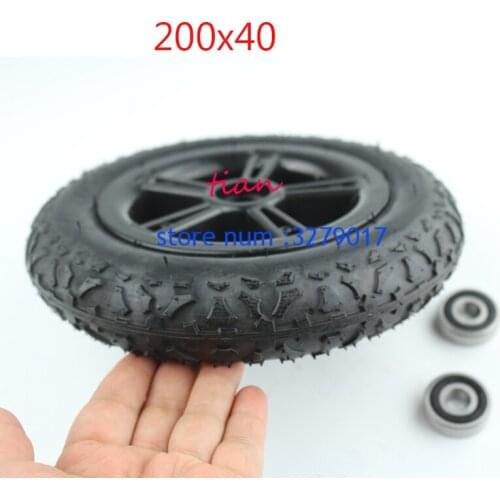 Size 200X40 folding bicycle tyre rubber tyre scooter car motorcycle accessories babys car 8 inch WHEEL RIM WITH INNER TIRE