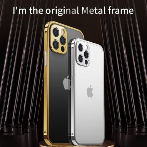 Luxury High Quality Camera Lens Protection Metal Mobile Phone Case For iPhone 12 Pro Max Mini Cellphone Cover Coque Bag Fundas