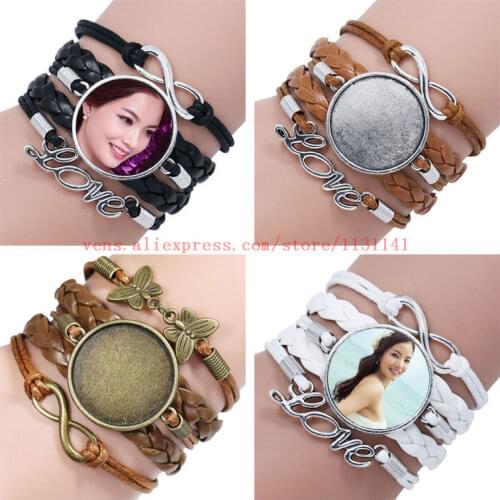 Sublimation bracelets for diy gifts Multi-storey women bracelet jewelry hot tranfer printing consumable 30pcs/lot 13styles