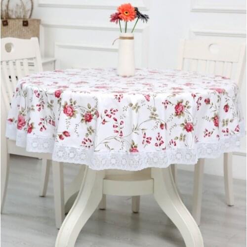 Thickened Round Plastic PVC Waterproof Oilproof Tablecloth Modern Home Hotel Party Table Decor Tea Coffee Table Cover LF91
