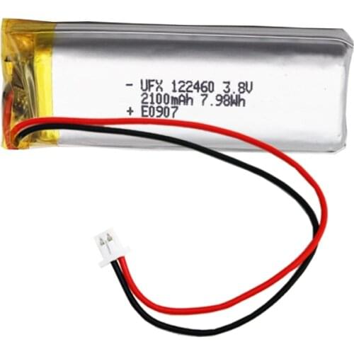 High voltage lithium battery 122460 (2100mAh) 3.8V razor walkie talkie glare flashlight small air pump