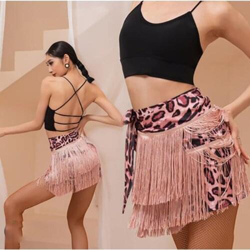 YS312 Ladies Latin Dance Skirts 2021 New Sexy Tassels Short Latin Dancing Dress for Samba Tango Chacha Belly Practice Costume