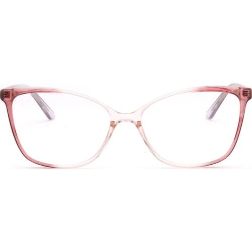 Women Cateye Eyeglass Frames for women Round Translucent Clear eyeglasses Acetate 2020 fashion full rim retro glasses eyewear