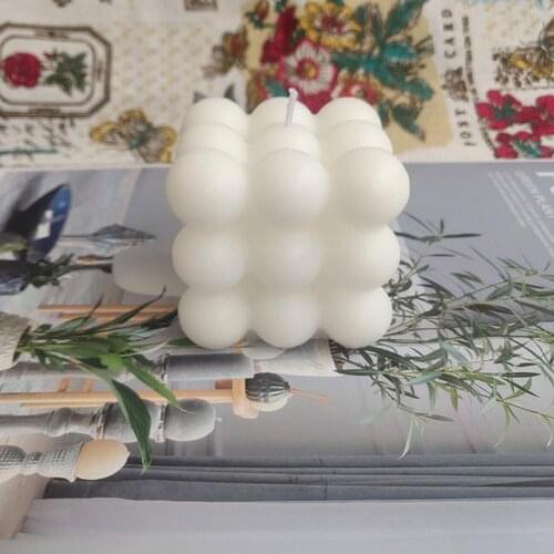 1PC Cube Wax Fragrance Candle Home Deorations Photo Props Decoration Creativity Shape Scented Candle Geometric H8J6