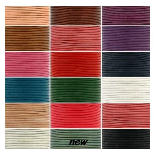 3mm fyert3ing mix multicolor Jewelry Black white COFFEE COW real Round Genuine Leather cords Necklace Bracele making