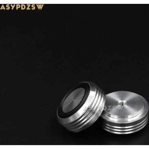 4PCS 30*13 Wavy silver aluminum HIFI DIY Audio amplifier Speaker damping pads Computer machine feet