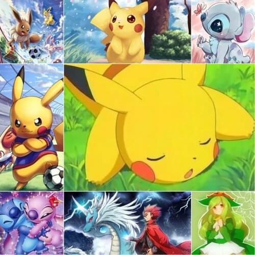 5D DIY Diamond Painting Cartoon Anime Cross Stitch Kit Full Drill Embroidery Mosaic Art Picture of Rhinestones Crafts Home Decor