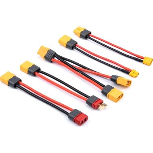 Amass Cable Male XT60 XT60H Male Plug to Female T Plug / XT30 Plug Connector 14awg for RC Model Drone Adapter Wirings Spare Part