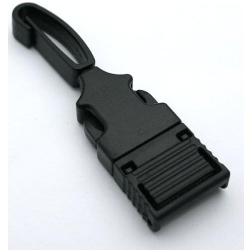 Black black plastic snap clip hooks carabiner for backpack multi-function hooks side release buckle