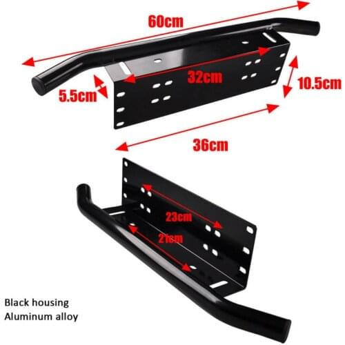 Black aluminum alloy Bracket for led light bar Drivinglight worklight Front License Plate Mount Holder for Offroad SUV ATV UTV