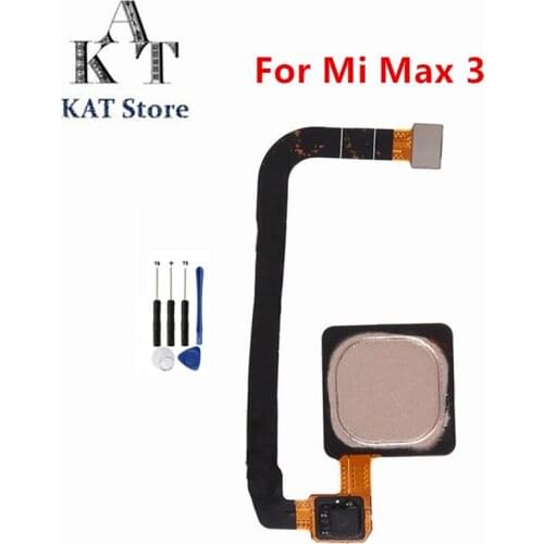 For Xiaomi Max 3 Max3 Fingerprint Scanner Touch Sensor ID Home Button Return Keypad Flex Cable Replacement Parts