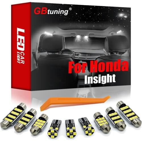 GBtuning Canbus LED Interior Light Kit 10PCS For Honda Insight (2000-2009 2010) Car Auto Indoor Trunk Glove box Lamp Accessories