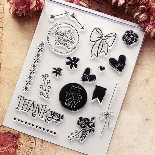Hot selling Bow transparent clear stamp / silicone seal roller stamp DIY scrapbook album / card production