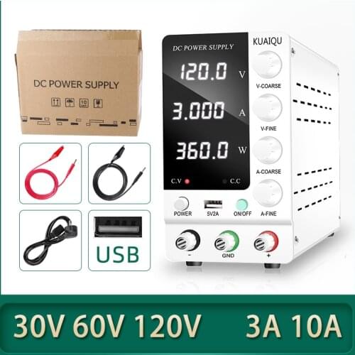 KUAIQU DC Laboratory Power Supply 30V 10A Adjustable Newest USB LED Digital Voltage Regulator Stabilizer Switching Power Source
