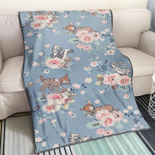 Disney Bambi Deer Anime Figures Cartoon Product Cosplay Accessories Customized Blanket Warm Home Bed Unisex Gifts