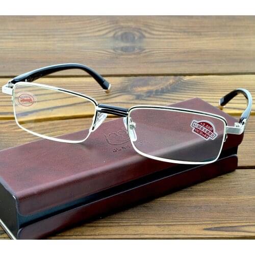 = SCOBER = MEN Titanium alloy +TR90 Senators Antireflective coated reader read Non spherical reading glasses +0.5 +0.75 +1 to +6