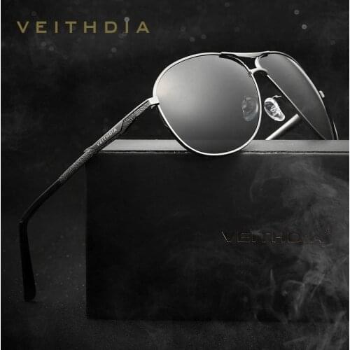 VEITHDIA Mens Sunglasses Brand Designer With Original Case Polarized Lens Vintage Sun Glasses oculos de sol masculino VT2556
