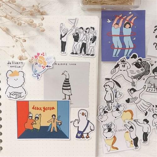 19Pcs/set Cute Little Paper Stickers Kits Die Cut/Seal For DIY Scrapbooking Journal TN Diary Planner Album Card Making