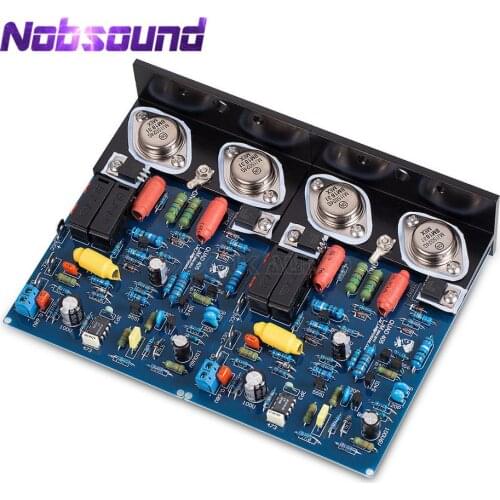 Nobsound Hi-Fi 2PCS Power Amplifier Board QUAD405 2.0 channel amplifier board With aluminum angle MJ15024