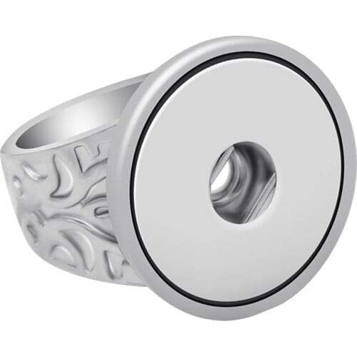 New JZ0025 high quality side Pattern elegant charm snap ring 3size fit 18mm snap buttons snap jewelry wholesale