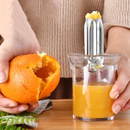Portable Manual Citrus Juicer Orange Lemon Fruit Squeezer Stainless Steel Kitchen Multifunctional Accessories For Home Camping