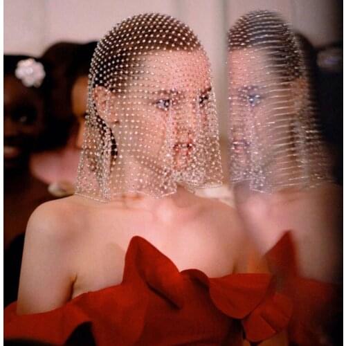 Amazing bridal birdcage veil Crystal Beaded Veil blush veil wedding veils wedding vail women accesories wedding decoration