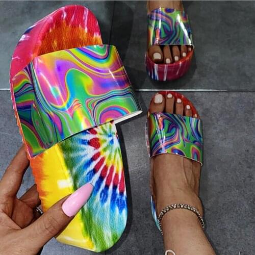 Summer new thick-soled increased waterproof platform large size female high-heeled colorful sandals 2020 hot sale beach slippers