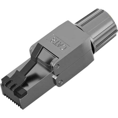 CNCOB CAT8 /CAT7 /CAT6A Connector Plug, Tool Free Shielded RJ45 Ends, Cat 8 Field Termination Plugs 40Gbps
