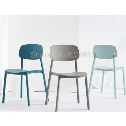 Nordic dining chair household plastic chair modern minimalist horn negotiation desk chair stool backrest net red makeup chair