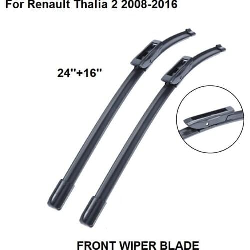Windscreen Wiper For Renault Thalia 2 2008-2016 24''+16'' high quality Car Accessories Wipers Blade