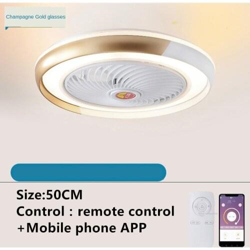 Led ceiling fan with light 50 cm APP smart remote control fans lights ventilator lamp air cool bedroom decor modern