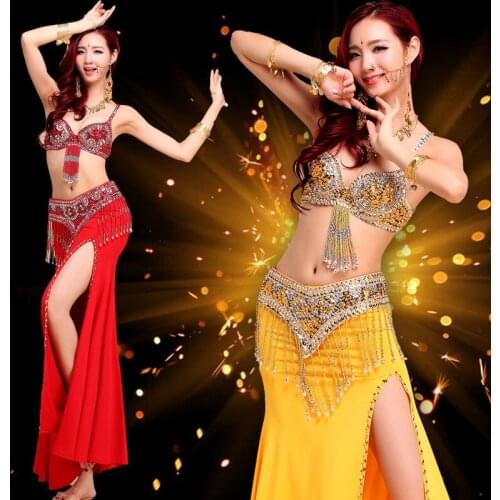 2019 NEW Belly Dance for Adult/Children 3PCS Belly Dance Spandex set Costume Set Dress for Girl /Women Dance Costume