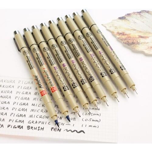 JIANWU Japan Sakura fine line pen marker pen 0.5 0.3 0.8 Various sizes Thread drawing pen Color pen lot Painting supplies