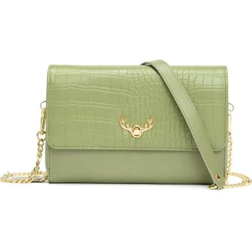 Chain Sling Double Zipper Shoulder Bag For Women Large Capacity Short Travel PU Leather Messenger Corssbody Bags For Phone