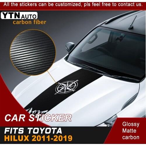 1 set Car decals pickup off road compass mountain hood graphic vinyl car sticker car Decorationfit for toyota hilux revo vigo