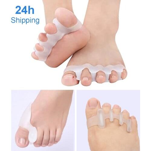 1 Pairs Toe Separators Gel Silicone Bunion Corrector Straightener Spreader Foot Care Tool Hallux Valgus Pro Massager Corrctor