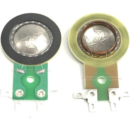 2PCS 25.5mm Voice Coil Horn Tweeter Diaphragm Titanium Film Copper Speaker