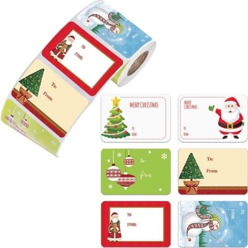 250pcs Adhesive Christmas Gift Name Tags XMAS Stickers Present Seal Labels Decor