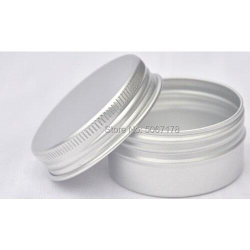 30g Aluminum Jars Silver Aluminum Cream Jars 30ml Aluminum Tin Container Empty Cosmetic Package Container 30/50/100pcs