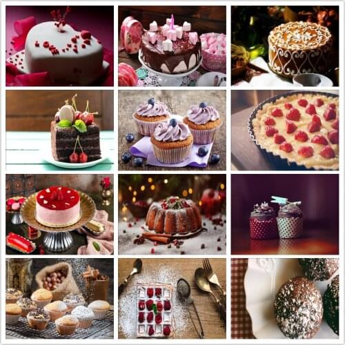 5D DIY Full Square/Round Diamond Painting Coffee Diamond Embroidery Kitchen Mosaic Rhinestone Cake Decoration