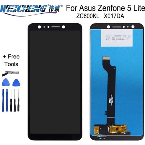 6.0"For Asus ZC600KL LCD Display Touch Screen For Asus Zenfone 5 Lite ZC600KL LCD 5Q X017DA S630 SDM630 Replace