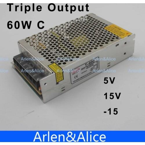 60W Triple output 5V 15V -15V Switching power supply smps AC to DC DC5A 2A 0.5A