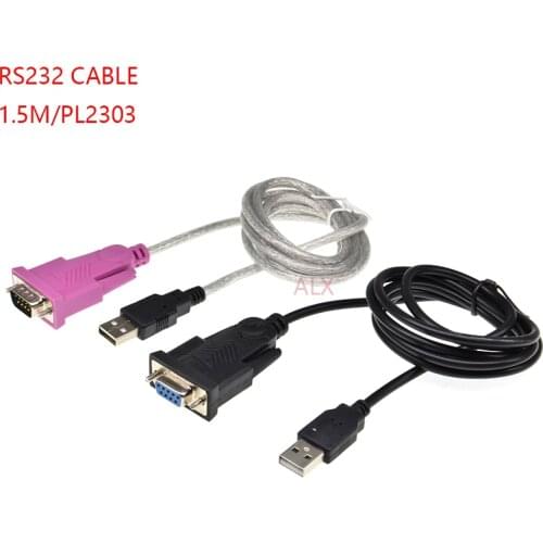 1.5M usb to rs232 Serial Port 9 Pin cable com RS232 Serial to usb 2.0 adapter converter PL2303 db9 male female for win7 win10