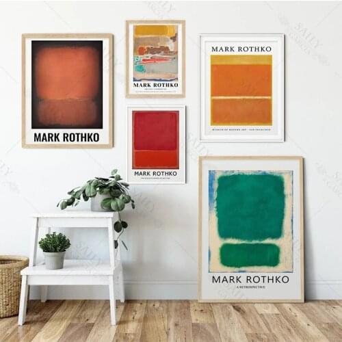 Famous Mark Rothko Abstract Multicolour Wall Art Canvas Painting Picture Posters and Prints for Living Room Gallery Home Decor