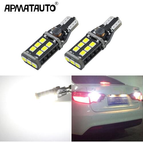 Apmatauto 2x Canbus Error Free T15 W16W Car LED Backup Reverse Lights lamps For kia rio sportage k2 k3 k4 k5 cerato sorento soul