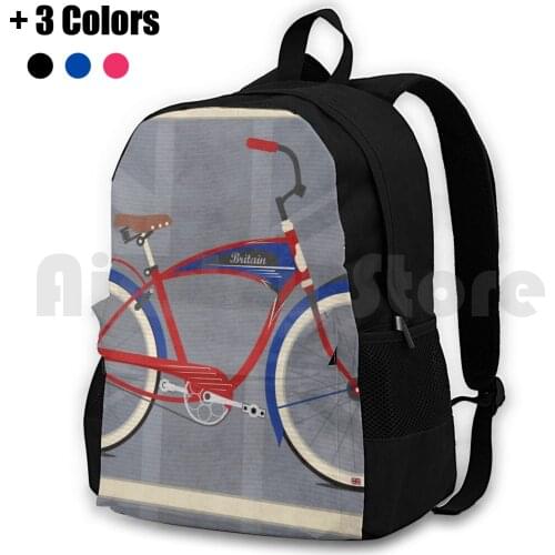 British Bicycle Outdoor Hiking Backpack Waterproof Camping Travel Britain British Flag Union Jack Bikes Queen England English